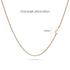 Bold Alphabet Letter Initial Charm Necklace in Rose Gold Tone